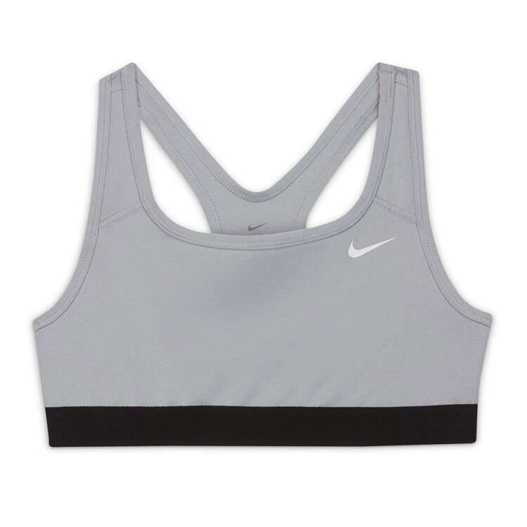Nike Girls Swoosh Sports Bra, Grey, rebel_hi-res