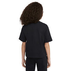 Nike Girls Sportswear Essential Boxy Tee Black XS, Black, rebel_hi-res