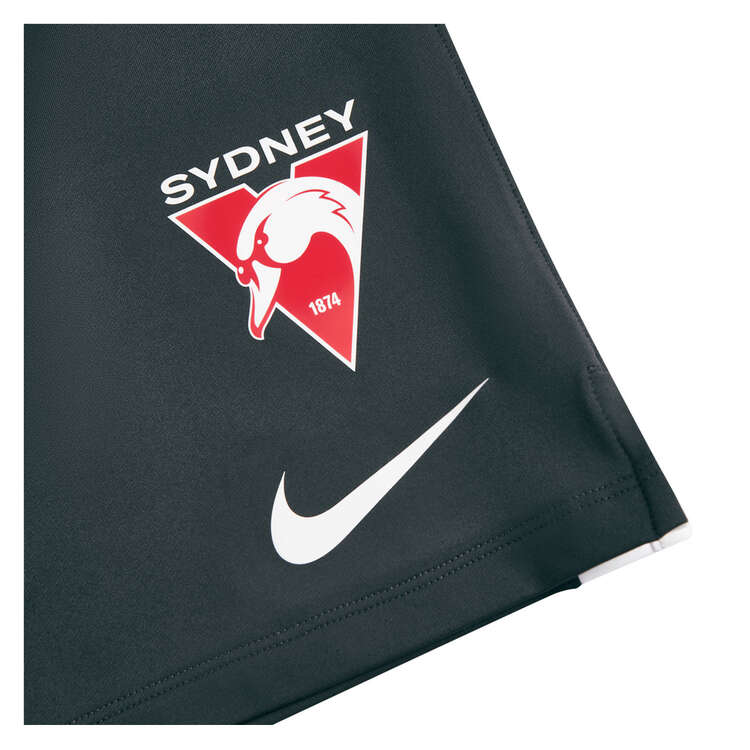 Sydney Swans 2024 Mens Training Shorts, Black, rebel_hi-res