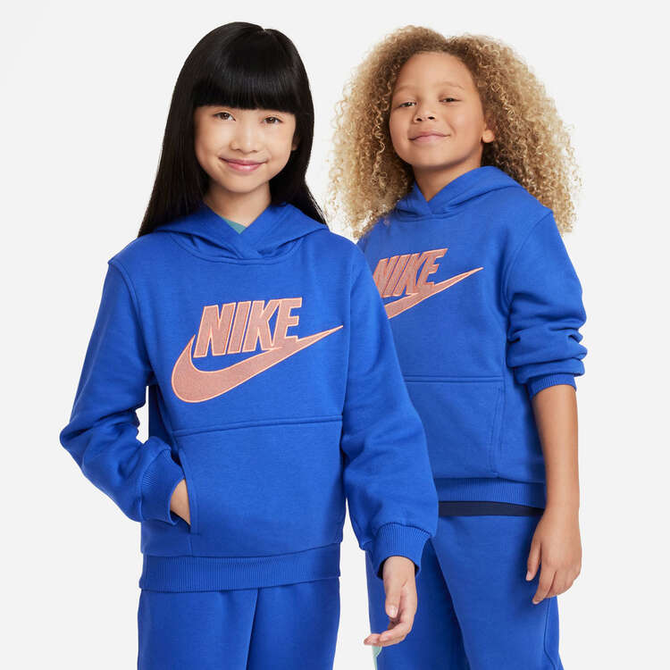 Nike Kids Sportswear Club Fleece Patch Hoodie, Blue, rebel_hi-res
