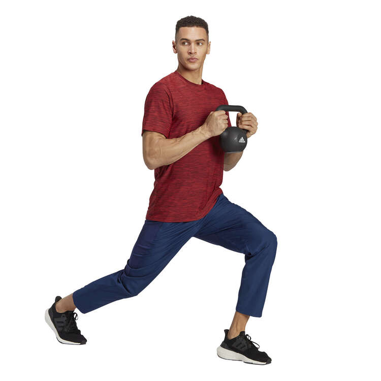 adidas Mens Train Essentials Stretch Training Tee, Red, rebel_hi-res