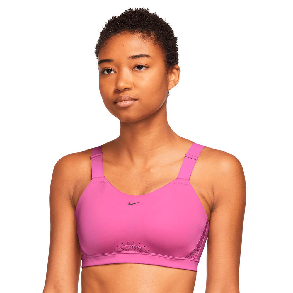 Nike Womens Dri-FIT Alpha High Support Padded Adjustable Sports Bra Pink M  A-B