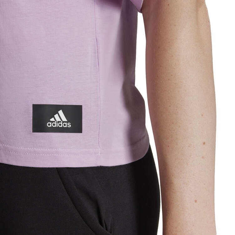 adidas Womens Sportswear Future Icons 3-Stripes Tee, Purple, rebel_hi-res