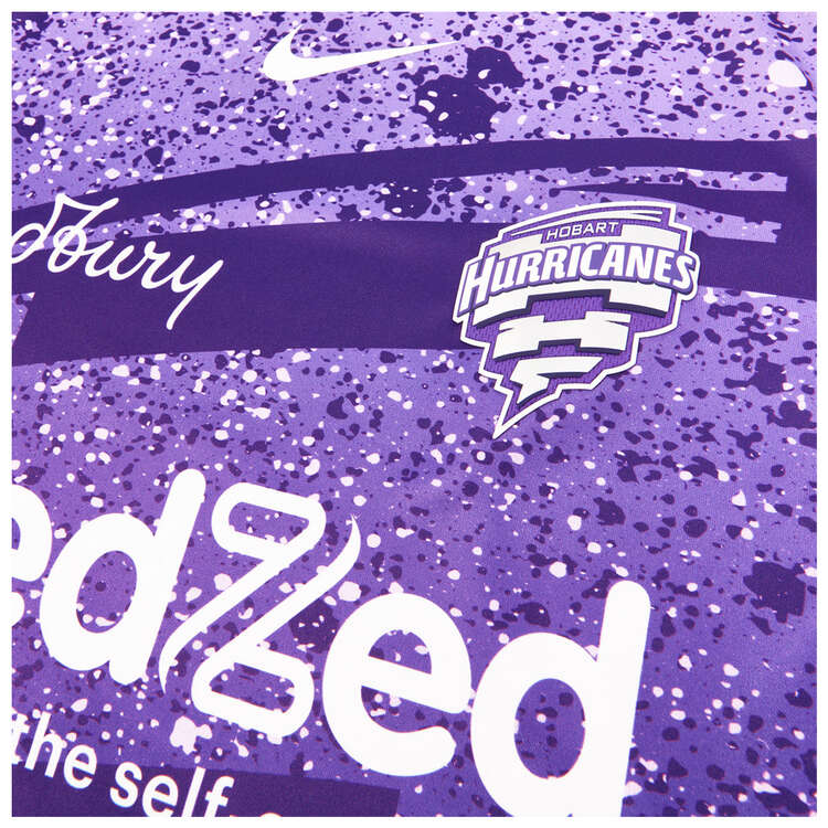 Nike Mens Hobart Hurricanes 2023/24 Replica BBL Home Shirt Purple S, Purple, rebel_hi-res