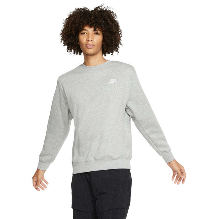 Nike Sportswear Mens Club Fleece Sweatshirt Grey XS, Grey, rebel_hi-res