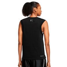Nike Womens Dri-FIT Standard Issue Top, Black/White, rebel_hi-res