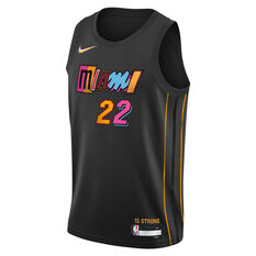 Nike Miami Heat Jimmy Butler Youth Mixtape City Edition Swingman Jersey, Black, rebel_hi-res