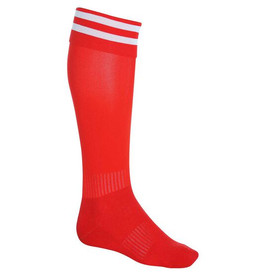 Burley Football Socks, Red  /  White, rebel_hi-res