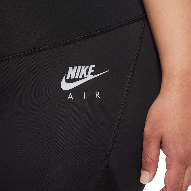 Nike Air Womens Dri-FIT Fold Over Waist 7/8 Tights Black XS, Black, rebel_hi-res