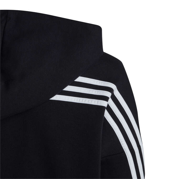 adidas Kids Future Icons 3 Stripes Full Zip Hoodie Black 10, Black, rebel_hi-res