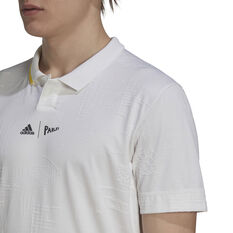 adidas Mens London FreeLift Polo Shirt, White, rebel_hi-res