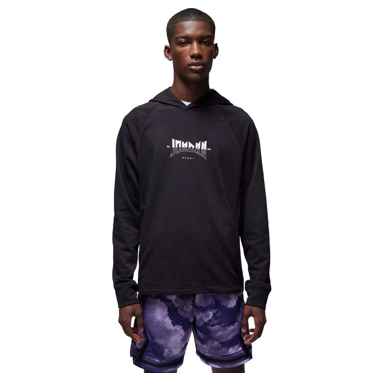 Jordan Mens Dri-FIT Fleece Pullover Sport Hoodie Black S, Black, rebel_hi-res