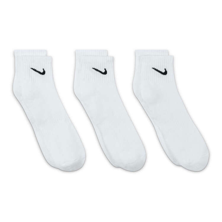 Nike Cushion Training 3 Pack Ankle Socks White S, , rebel_hi-res
