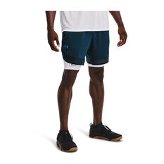 Under Armour Mens Stretch Training 7in Shorts Blue S, , rebel_hi-res