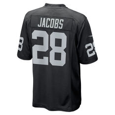Las Vegas Raiders Josh Jacobs Mens Home Jersey Black S, Black, rebel_hi-res