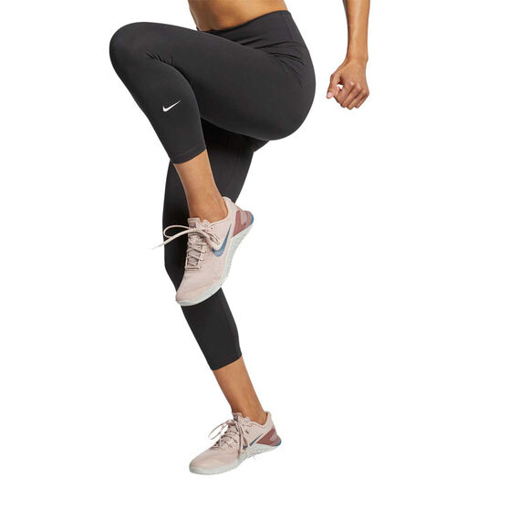 Nike Womens One Cropped Tights, Black, rebel_hi-res