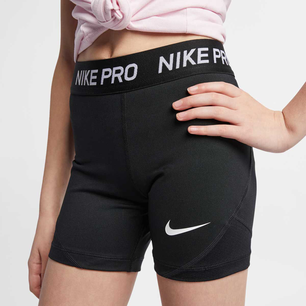 girls wearing nike pro shorts