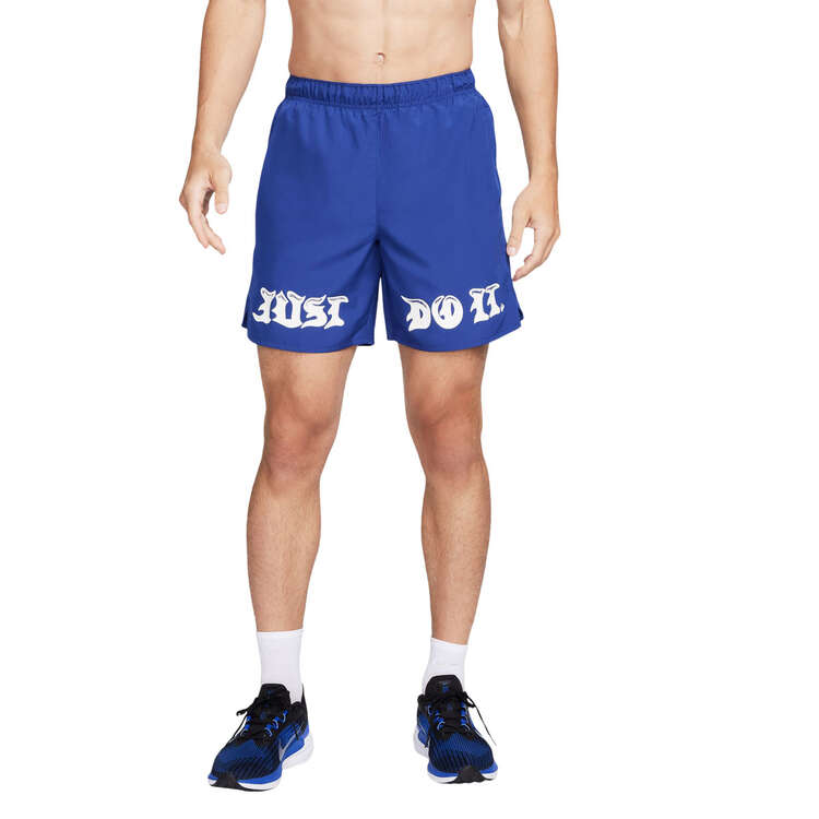 Nike Mens Dri-FIT Challenger 7-inch Unlined Running Shorts Blue M, Blue, rebel_hi-res