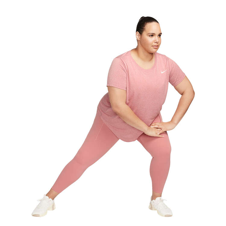 Nike Womens Dri-FIT Tee (Plus Size), Pink, rebel_hi-res
