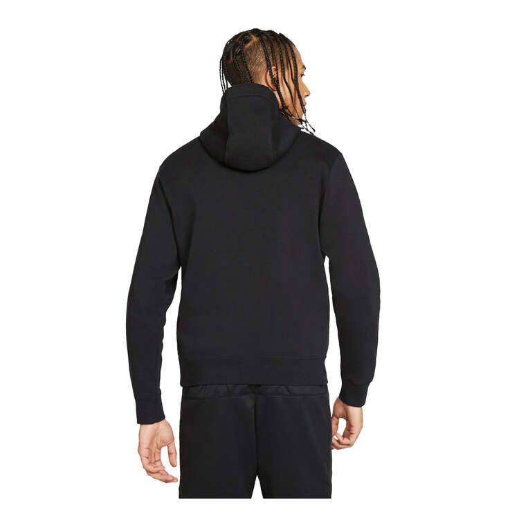 Nike Mens Sportswear Club Fleece Full-Zip Hoodie Black M, Black, rebel_hi-res
