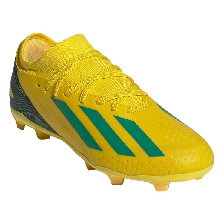 adidas X Crazyfast .3 AUS Kids Football Boots Yellow/Green US 6, Yellow/Green, rebel_hi-res