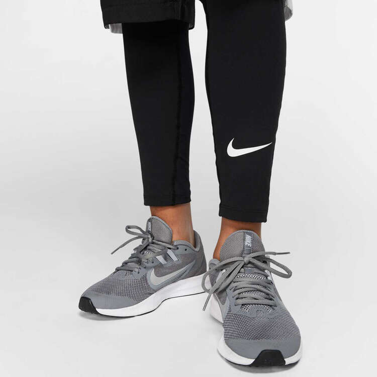 Nike Pro Boys Tights, Black / White, rebel_hi-res