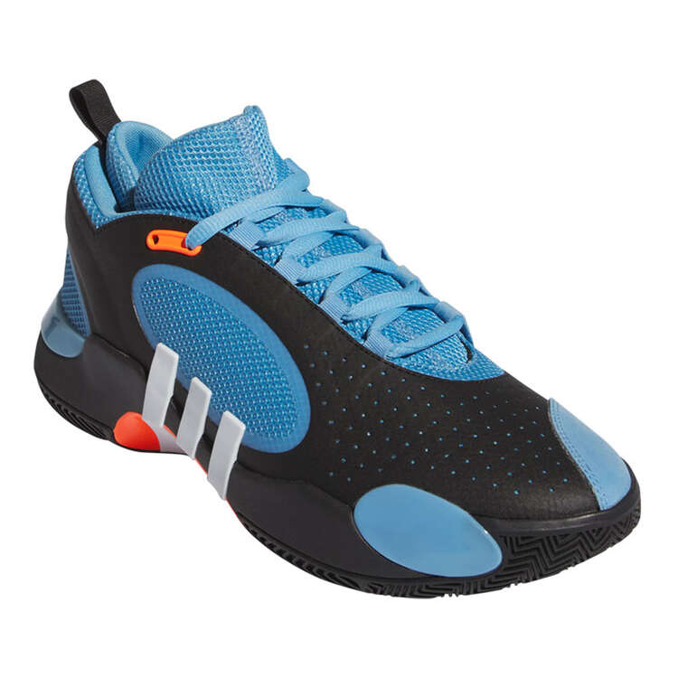 adidas D.O.N. Issue 5 Throwback Don Basketball Shoes, Black/Blue, rebel_hi-res