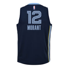 Nike Memphis Grizzlies Ja Morant 2020/21 Kids Icon Jersey Navy S, Navy, rebel_hi-res