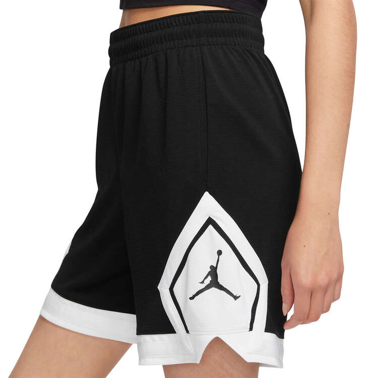 Jordan Womens Sport Diamond Shorts, Black/White, rebel_hi-res