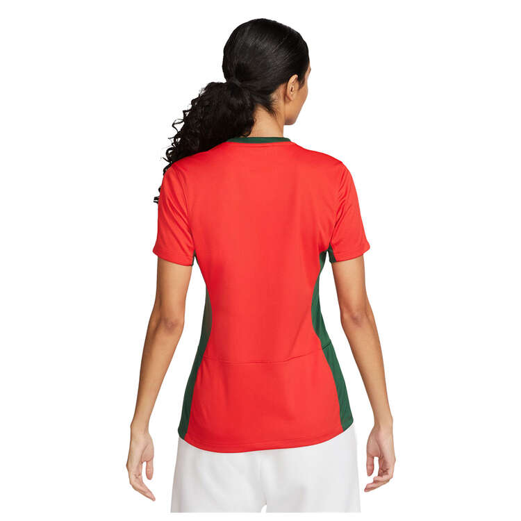 Nike Portugal 2023 Womens Stadium Home Dri-FIT Football Jersey Red XS, Red, rebel_hi-res
