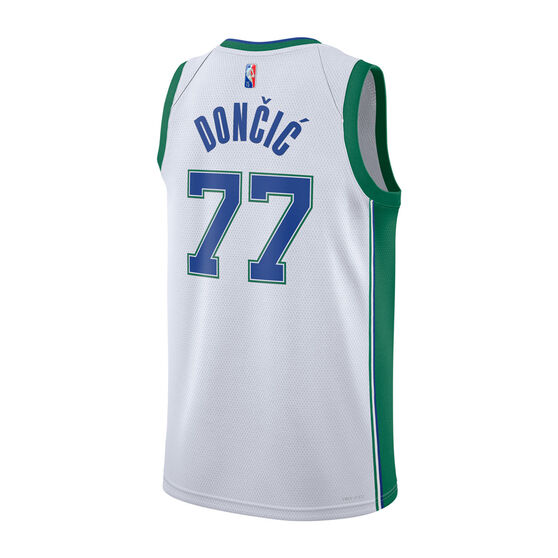 Nike Dallas Mavericks Luka Donic Mens Mixtape City Edition Swingman Jersey, White, rebel_hi-res