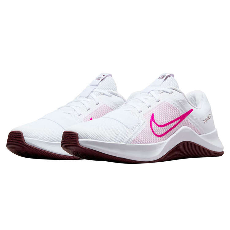Nike MC Trainer 2 Womens Nike Lifting Shoes, White/Pink, rebel_hi-res