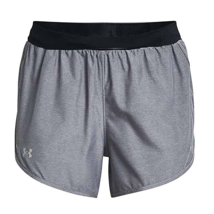 Under Armour Womens Fly By 2.0 Shorts, Grey, rebel_hi-res