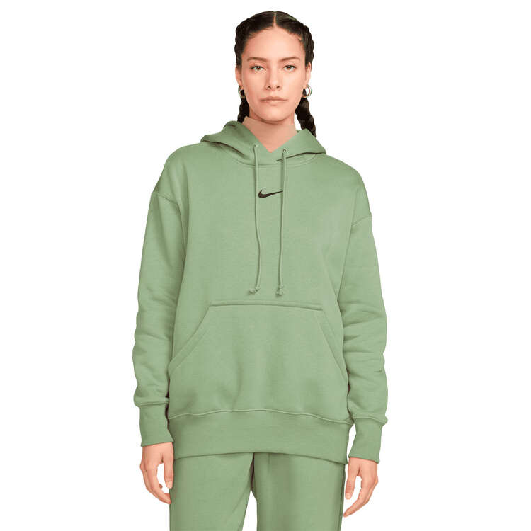 Nike Womens Phoenix Oversized Pullover Hoodie Green XS, Green, rebel_hi-res