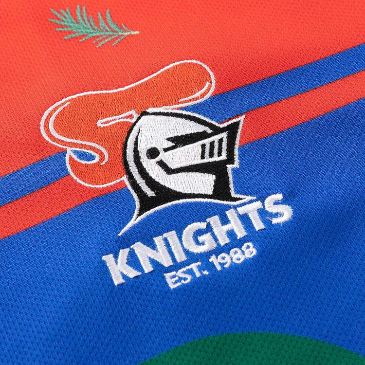 Newcastle Knights 2024 Kids ANZAC Jersey Blue/Red 8, Blue/Red, rebel_hi-res