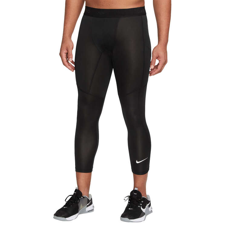 Nike Mens Pro Dri-Fit 3/4 Tights Black XS, Black, rebel_hi-res
