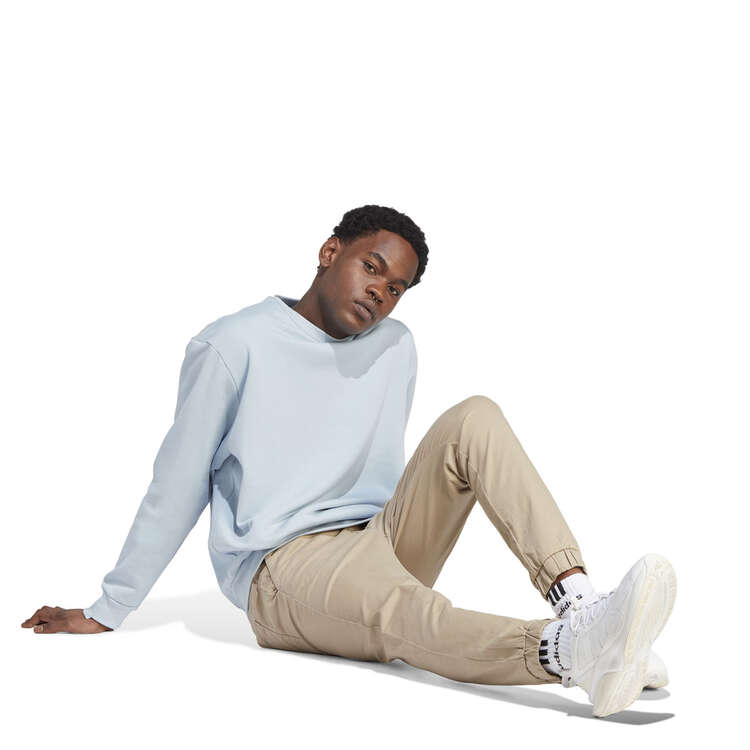 adidas Mens Lounge Fleece Sweatshirt, Blue, rebel_hi-res