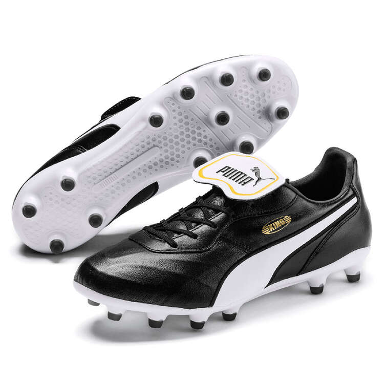 Puma King Top Football Boots, Black/White, rebel_hi-res