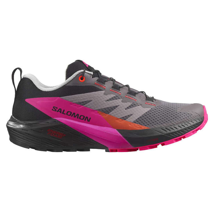 Salomon Sense Ride 5 Womens Trail Running Shoes, Black/Pink, rebel_hi-res