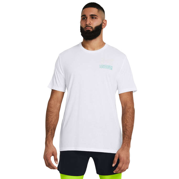 Under Armour Mens UA Photoreal Overlay Tee, White, rebel_hi-res