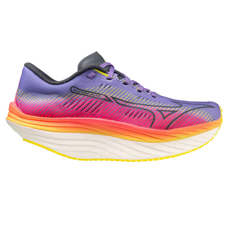 Mizuno Wave Rebellion Pro Womens Running Shoes, Purple/Pink, rebel_hi-res