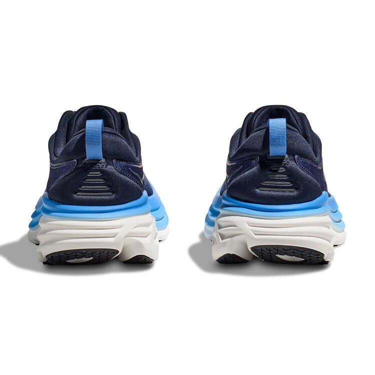 Hoka Bondi 8 Mens Running Shoes, Navy/White, rebel_hi-res