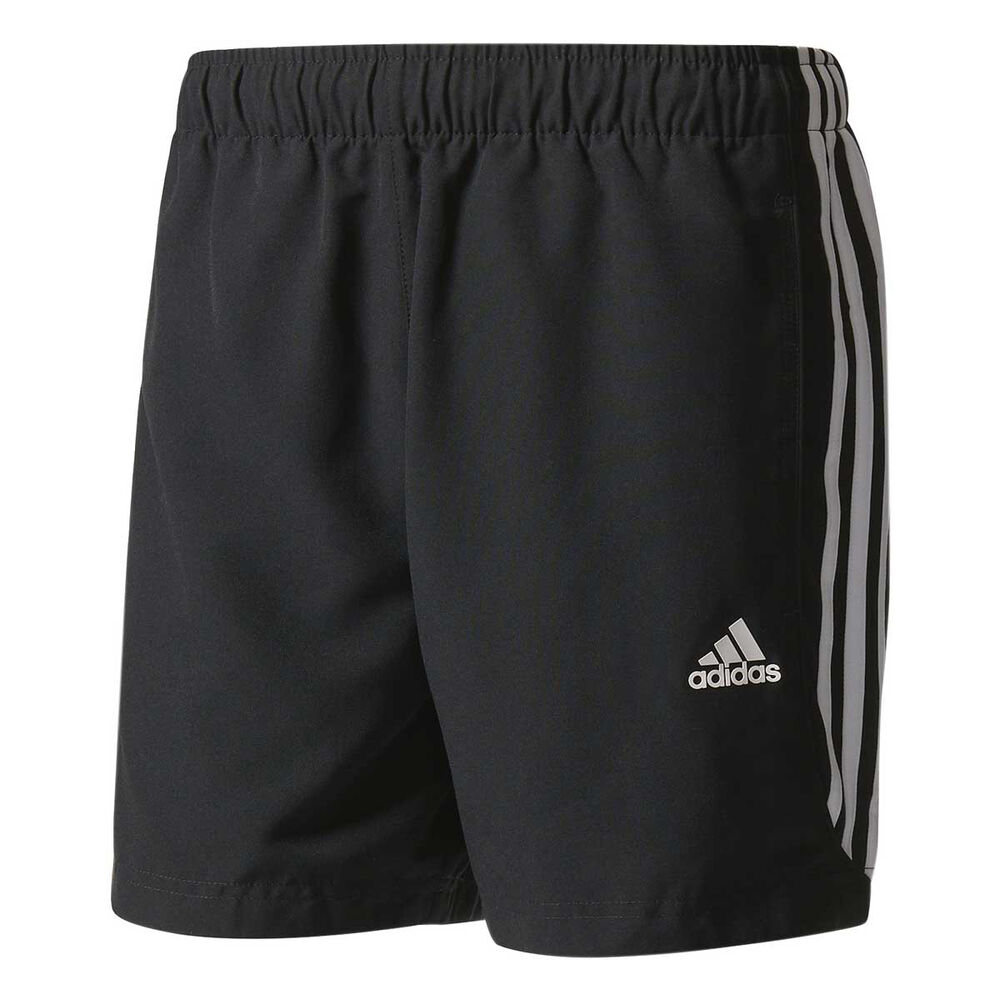 adidas Mens Essentials 3-Stripe Chelsea 5in Shorts Black / White L ...