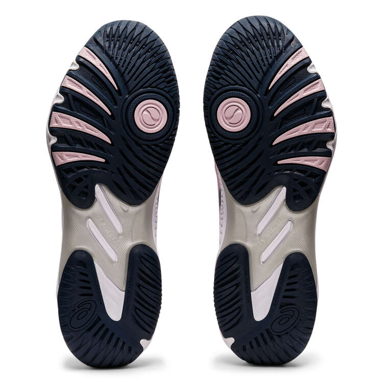 Asics GEL Netburner Ballistic FF 2 Womens Netball Shoes Blush/Silver US 6.5, Blush/Silver, rebel_hi-res