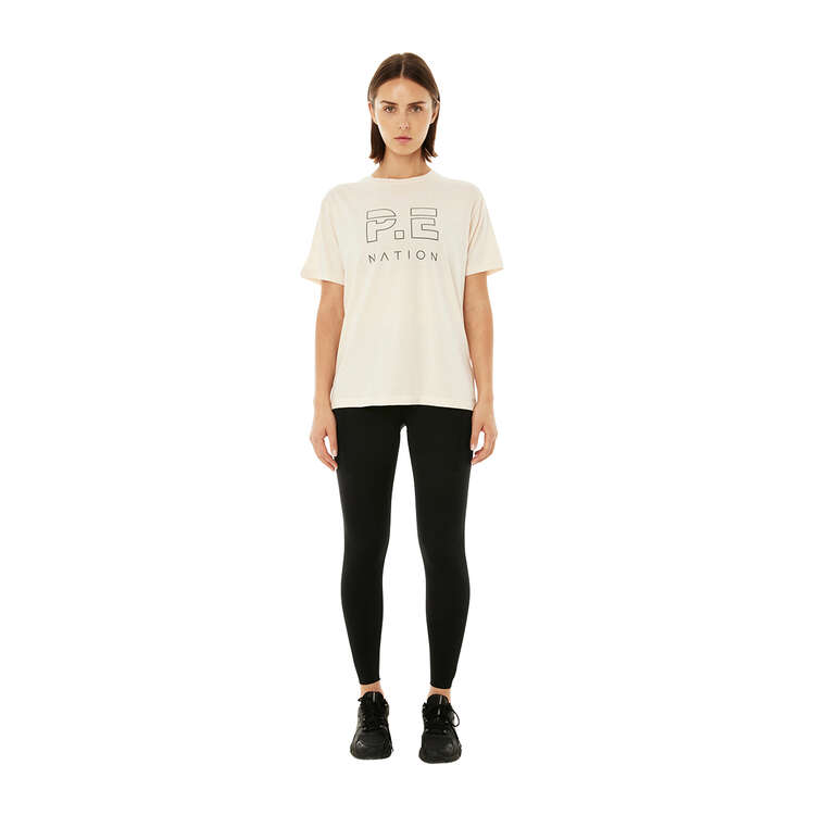 P.E Nation Womens Heads Up Tee Ivory XS, Ivory, rebel_hi-res