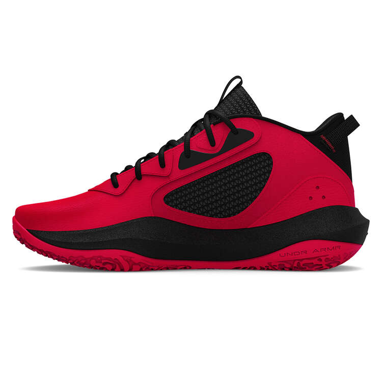 Under Armour Lockdown 6 Basketball Shoes, Red/Black, rebel_hi-res