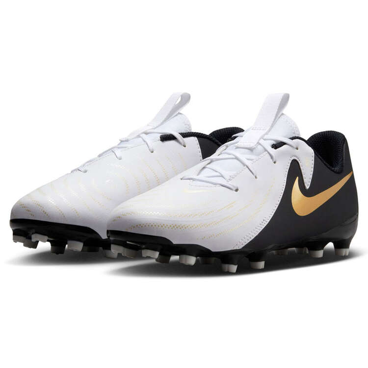 Nike Phantom GX 2 Academy Kids Football Boots, White/Black, rebel_hi-res