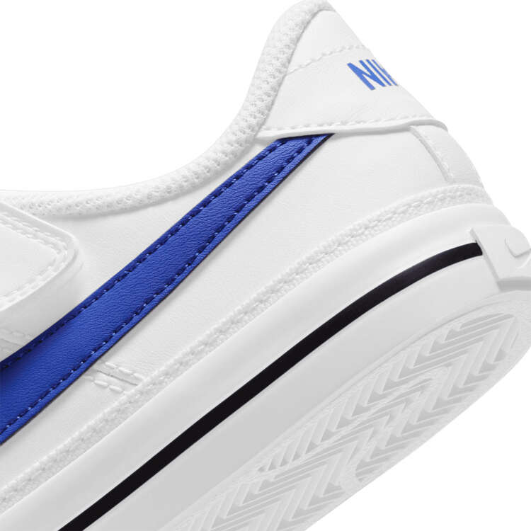 Nike Court Legacy PS Kids Casual Shoes, White/Blue, rebel_hi-res