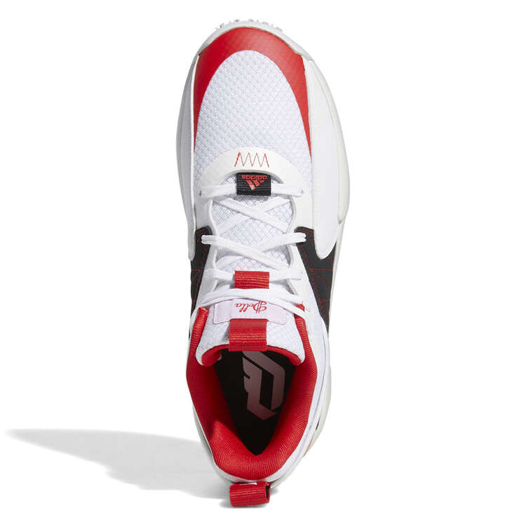 adidas Dame Certified Basketball Shoes White/Red US Mens 7 / Womens 8, White/Red, rebel_hi-res