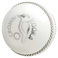 Kookaburra Crown Senior Cricket Ball White 142g, White, rebel_hi-res